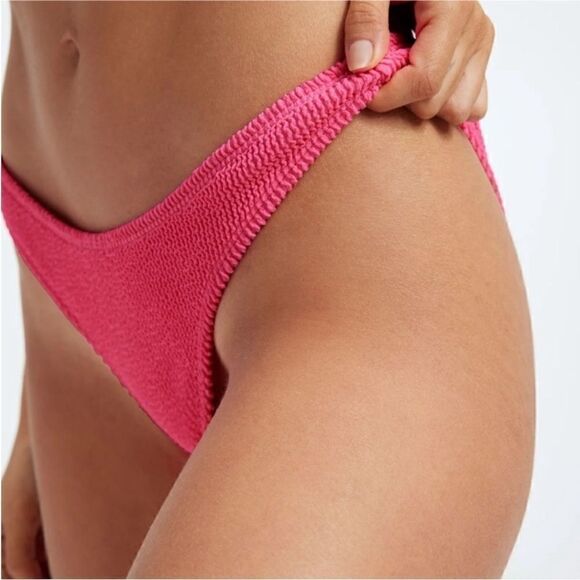 Good American NWT Always Fits One Shoulder Bikini in Bright Pink Size S/M - Picture 4 of 9